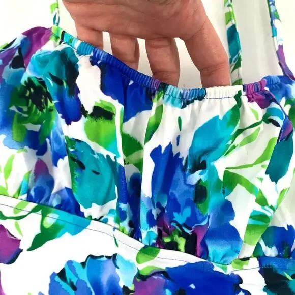 White Floral Tankini - Picture 6 of 11